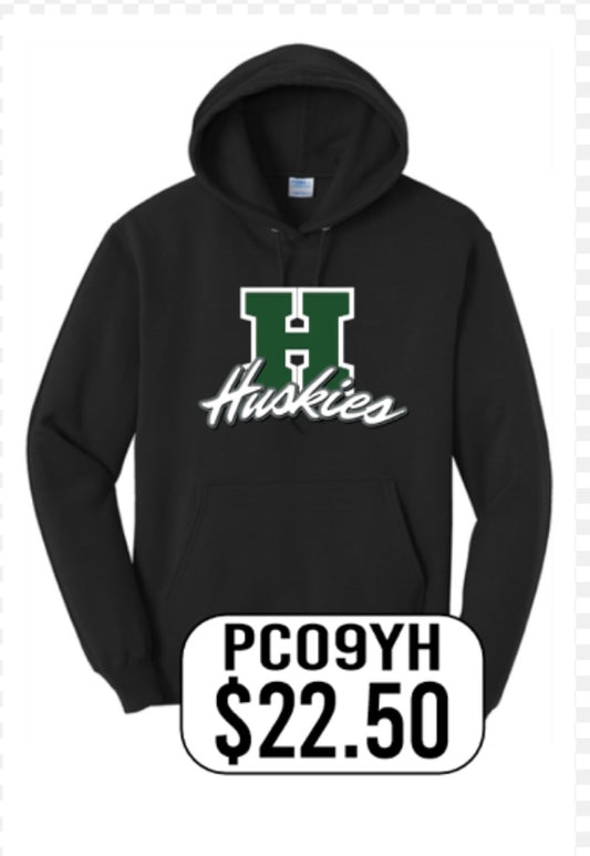Hansen Huskies Port & Co™ Youth Core Fleece Pullover Hooded Sweatshirt