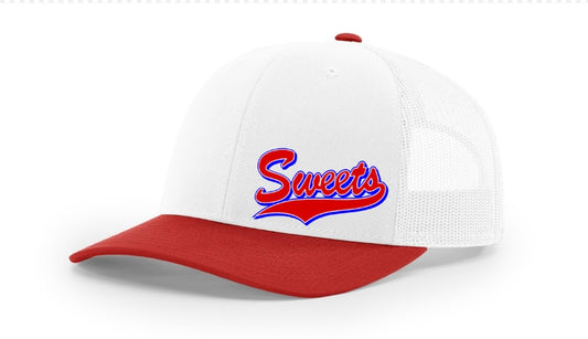 Sweets Softball White w/ Red Hat