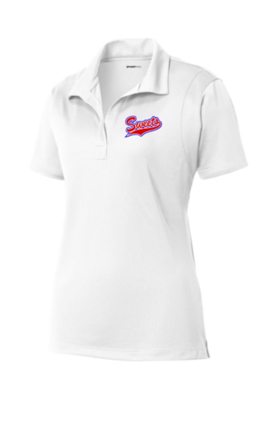 Sweets Softball Sport-Tek® Women's Micropique Sport-Wick® Polo in White