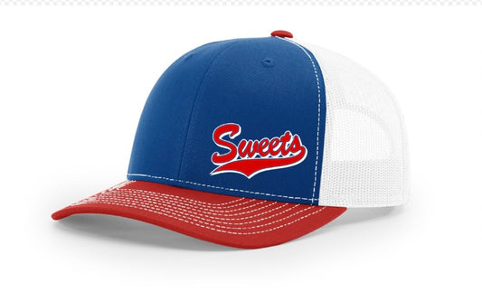 Sweets Softball Red/White/Royal Hat