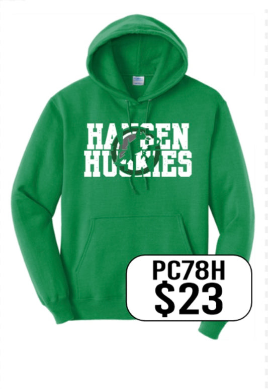 Hansen Huskies Port & Co™ Core Fleece Pullover Hooded Sweatshirt
