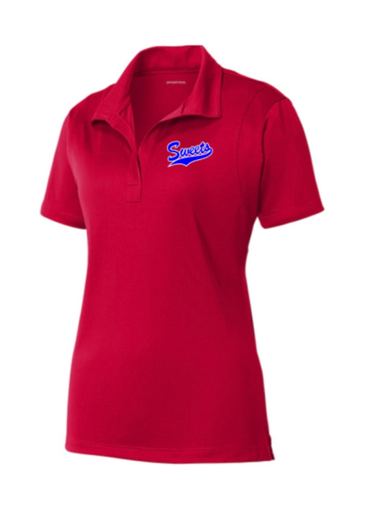 Sweets Softball Sport-Tek® Women's Micropique Sport-Wick® Polo in Red