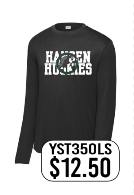 Hansen Huskies Sport-Tek® Youth Long Sleeve PosiCharge® Competitor™ Tee