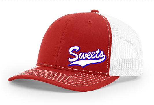Sweets Softball Red/White Hat